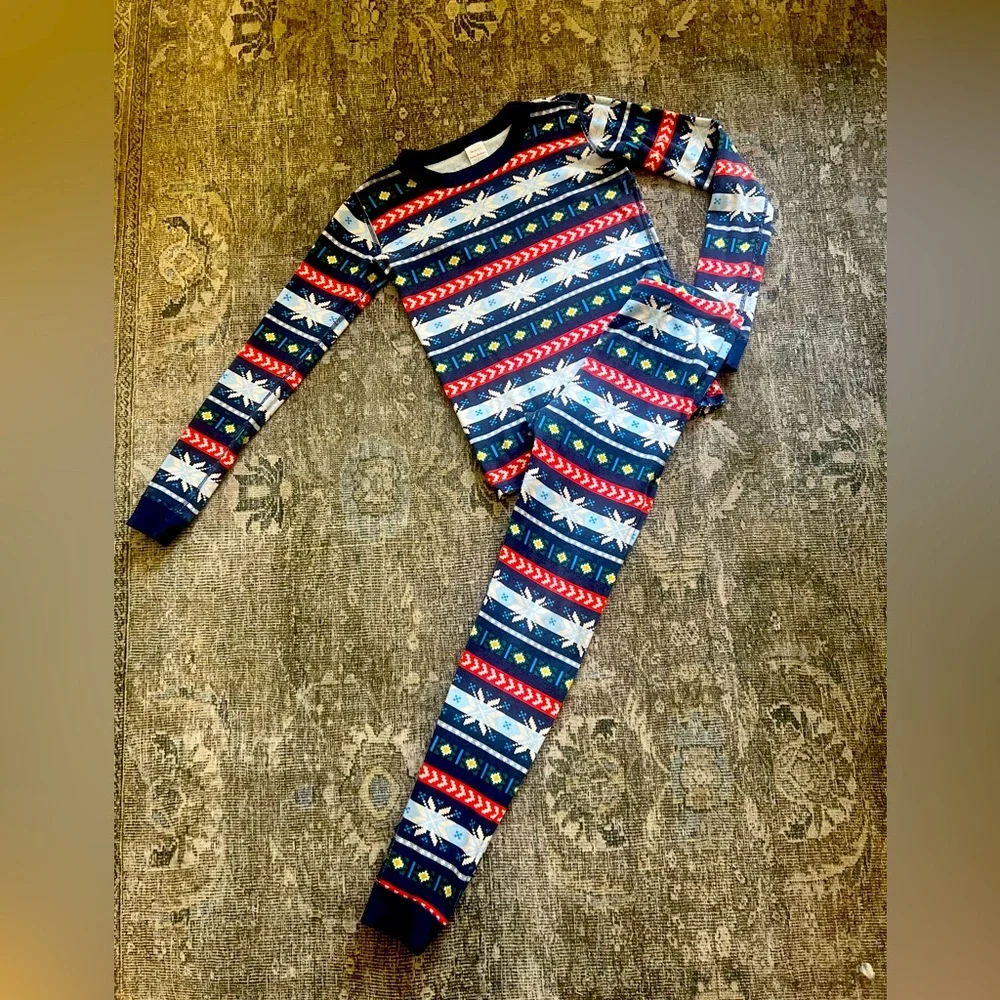 Hanna Andersson Scandi Snowflake Fairisle PJ Set 14